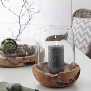 Leonardo Leonardo - Lampion z tekową podstawą 45 cm Terra 2