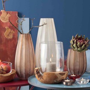 Leonardo Leonardo - Lampion z tekową podstawą 45 cm Terra 3