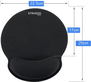 Strado Zestaw ergonomicznych żelowych podkładek - 3 sztuki (Czarny) 4