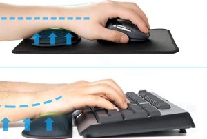 Strado Zestaw ergonomicznych żelowych podkładek - 3 sztuki (Czarny) 6