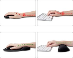 Strado Zestaw ergonomicznych żelowych podkładek - 3 sztuki (Czarny) 8