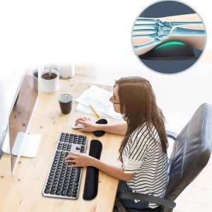 Strado Zestaw ergonomicznych żelowych podkładek - 3 sztuki (Czarny) 10