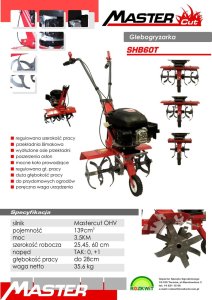 Glebogryzarka MasterCut MASTERCUT SHB60T GLEBOGRYZARKA SPALINOWA KULTYWATOR 25cm - 60 cm 12