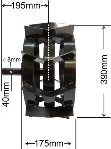 Glebogryzarka MasterCut KOŁA ŁOPATKOWE METALOWE ŻELAZNE DO GLEBOGRYZARKI MASTERCUT HSDT OŚ SZEŚCIOKĄT ŚREDNICA KOŁA 390mm 4