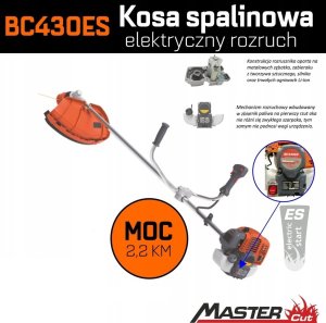 MasterCut KOSA SPALINOWA MASTERCUT BC430ES Z ROZRUSZNIKIEM ELEKTRYCZNYM ESTART KOSA DO TRAWY WYKASZARKA PODKASZARKA PODCINARKA 2,2KM 9
