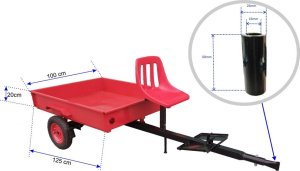 Triunfo PRZYCZEPKA Z SIEDZISKIEM OGRODOWA WOZIDŁO WÓZEK OGRODOWY DO GLEBOGRYZARKI Z UCHWYTEM TYPU "TRIUNFO" 6