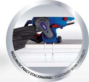 Dedra SZLIFIERKA TAŚMOWA, DEDRA DED7934 1010W, 76X533MM, 3M PRZEWÓD, REGULACJA PR. OBROTOWEJ 2