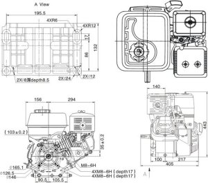 Loncin SILNIK G420F-A SPALINOWY BENZYNOWY 15 KM WAŁ 25 mm MOTOR HONDA GX420 EWIMAX 4