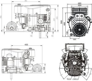 Loncin SILNIK LONCIN LC2P80F DO TRAKTORKA SPALINOWY BENZYNOWY V-TWIN LONCIN 2P80 V2 25 KM 764 cm3 DWUCYLINDROWY WAŁ PIONOWY WALCOWY 25,4 mm MOTOR HONDA ,VANGUARD , BRIGGS , KOHLER, KAWASAKI - EWIMAX - OFICJALNY DYSTRYBUTOR - AUTORYZOWANY DEALER LONCIN 7
