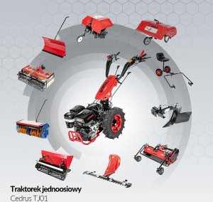 Traktor ogrodowy Cedrus CEDRUS TJ02 TRAKTOREK TRAKTOR JEDNOOSIOWY MIKROCIĄGNIK GLEBOGRYZARKA DZIK WOM JANSEN AGRO GRILLO MURATORI - EWIMAX - OFICJALNY DYSTRYBUTOR - AUTORYZOWANY DEALER CEDRUS 17