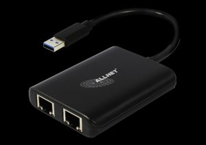 Allnet ALLNET USB 3.0 Typ-A Netzwerk Adapter 2x + 1x USB 3.0 Hub ALL-NC-2G-102-USB-A ALLTRAVEL* 1