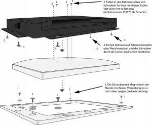 Allnet ALLNET Touch Display Tablet 14 Zoll zbh. Einbaurahmen Unterputzrahmen (nicht für Blenden) 3