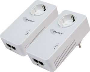 Adapter powerline Allnet INTD ALLNET Powerline 1200Mbit 2er Bundle Bridge RJ45 HomePlugV2 SmartLink Passtrough ALL1681205v2 1