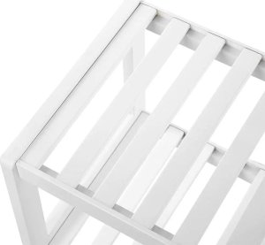 Songmics Naturalny bambus 2-poziomowy stojak na buty, półka do butów Rośliny Książki, do salonu do sypialni łazienka, 70 x 26 x 33 cm, bi 6
