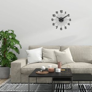 Lavvu Zegar ścienny Lavvu LCT5011 z kryształkami, średnica 49 cm . 2