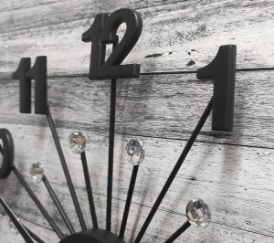 Lavvu Zegar ścienny Lavvu LCT5011 z kryształkami, średnica 49 cm . 5