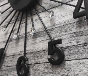 Lavvu Zegar ścienny Lavvu LCT5011 z kryształkami, średnica 49 cm . 6