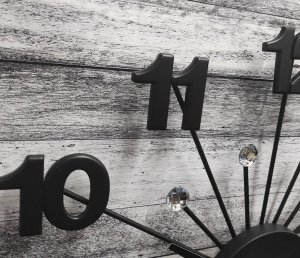 Lavvu Zegar ścienny Lavvu LCT5011 z kryształkami, średnica 49 cm . 8