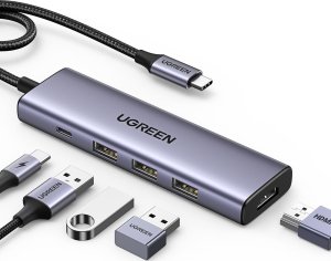 HUB USB Ugreen CM511 1x USB-C 1x HDMI  + 3x USB-A 3.2 Gen1 (UGR1678) 13