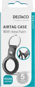 Deltaco Deltaco Schlüsselanhänger AirTag Lederoptik schwarz 6