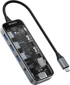 Stacja/replikator Deltaco USB-C (USBC-HDMI30) 1