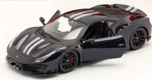 Bburago BBU 1:24 Ferrari 488 Pista BlueWithSilverStr.26026 23