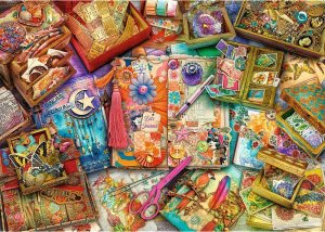 Trefl Puzzle Premium Plus Quality Tea Time: Biurko pełne inspiracji 1000 elementów 2