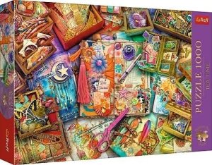 Trefl Puzzle Premium Plus Quality Tea Time: Biurko pełne inspiracji 1000 elementów 4