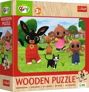 Trefl Puzzle drewniane Poznaj Binga 24 elementy (20261) 1