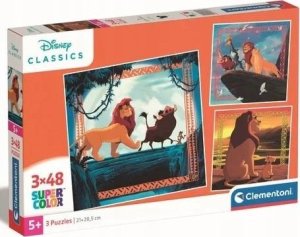 Clementoni CLE puzzle 3x48 SuperKolor Król Lew 25323 1