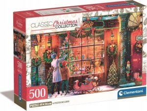 Clementoni CLE puzzle 500 Compact ChristmasOld Toy Shop 35567 1