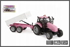Hipo Traktor z przyczepą św/dźw metal róż 510241 79417 7