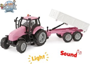 Hipo Traktor z przyczepą św/dźw metal róż 510241 79417 8