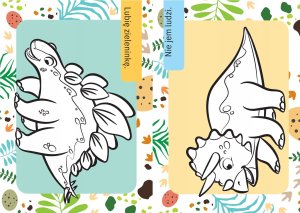 Skrzat Kolorow.z tatuażami świeci w ciemn.Dinozaury 76103 2