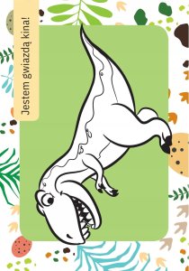 Skrzat Kolorow.z tatuażami świeci w ciemn.Dinozaury 76103 3