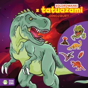 Zielona Sowa Kolorowanki z tatuażami  92038 1