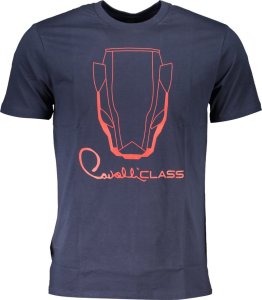 Cavalli Class NIEBIESKI T-SHIRT MĘSKI Z KRÓTKIM RĘKAWEM KLASY CAVALLI L 1