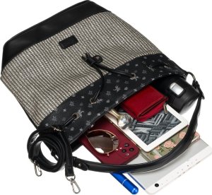 David Jones Stylowa torebka worek z ozdobnym panelem - David Jones NoSize 8