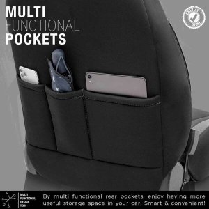 AMiO Komplet pokrowców na fotele samochodowe OTOM LIMITED 102 BLACK/GREY 3-ZIP 7