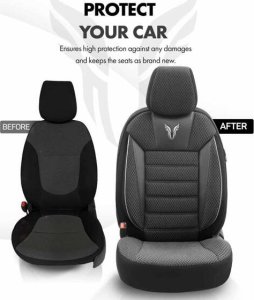 AMiO Komplet pokrowców na fotele samochodowe OTOM TORO 902 BLACK/SMOKED NZ 5