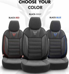 AMiO Komplet pokrowców na fotele samochodowe OTOM TORO 902 BLACK/SMOKED NZ 10