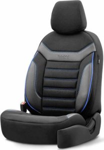 AMiO Komplet pokrowców na fotele samochodowe OTOM INDIVIDUAL 203 BLACK/BLUE 3-ZIP 11