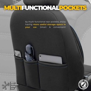 AMiO Komplet pokrowców na fotele samochodowe OTOM INDIVIDUAL 203 BLACK/BLUE 3-ZIP 8