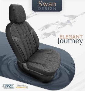 AMiO Komplet pokrowców na fotele samochodowe OTOM SWAN 501 BLACK 3-ZIP 12