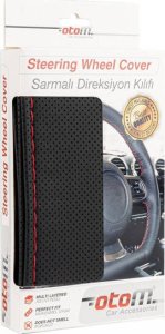AMiO Pokrowiec sznurowany perforowany na kierownicę samochodową M 37-39cm OTOM-OTDK202 2