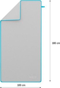 Nils Extreme Ręcznik turystyczny z mikrofibry szybkoschnący Nils NCR12 szary 180x100 cm 6