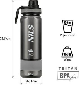 Nils Extreme Butelka tritanowa Nils camp ncd07 szara 5