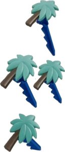 Victoria Sport Śledzie klipsy uchwyty do ręcznika plażowego koca 4 szt niebieskie palmy 4