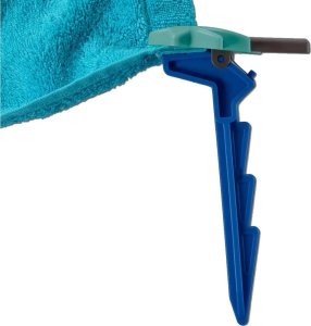 Victoria Sport Śledzie klipsy uchwyty do ręcznika plażowego koca 4 szt niebieskie palmy 5