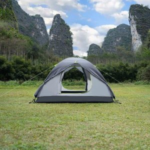 Namiot turystyczny Nils Extreme Namiot kempingowy turystyczny explorer Nils camp NC6004 3 osobowy szary 270x150x110cm 14